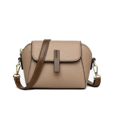 Imagem de Bolsa de Ombro Feminina Casual em PU - Couro Sintético, Cor Sólida, Mo