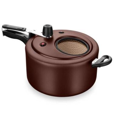 Imagem de Panela De Pressão Cozimento Rápido 6 Litros Com Visor de Vidro Grande 