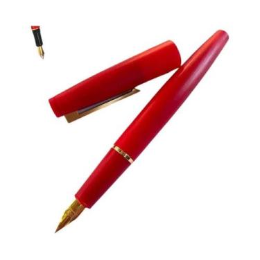 Imagem de Caneta-tinteiro Jinhao Série 80 De Fibra De Carbono Com Clipe Dourado,