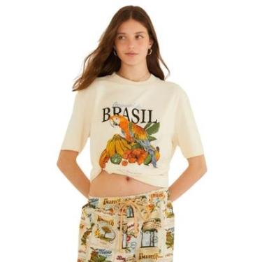 Imagem de Tshirt Média Farm Rio Original do Brasil Bege-Feminino