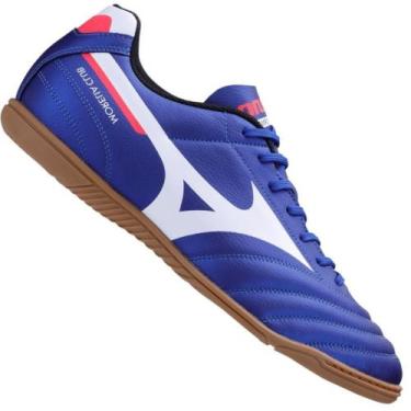 Imagem de Chuteira Futsal Mizuno Morelia Club In, Azul, 42