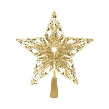 Imagem de Estrela De Natal Transparente De 15cm Com LED Brilhante, Decoração De 