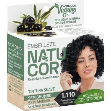 Imagem de Tintura Vegana Natucor Embelleze, Preto Intenso Profundo 1.110