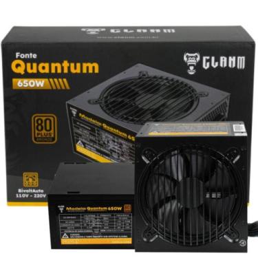 Imagem de Fonte Para Pc Gamer Quantum 650W ATX Com 7 Cabos Conectores  100V/230V