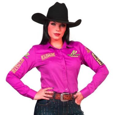 Imagem de Camisa Bordada Radade Feminina Country Green Team, Rosa, EGG