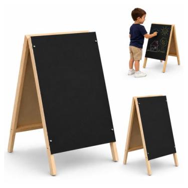 Imagem de Lousa Infantil Cavalete Duplo MDF para Giz - Junges