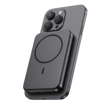 Imagem de Carregador por Indução Portátil MDM para Celular Power Bank 5000mAh sem Fio Padrão Qi Preto 1 Unidade
