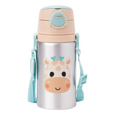 Imagem de Garrafinha De Alumínio c/ Alça 450ml Buba Zoo Girafa - Buba