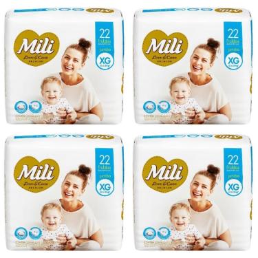 Imagem de Fralda Descartavel Infantil Love & Care Linha Premium XG 4 Pacotes 88 Unidades Protecao Noturna Mili