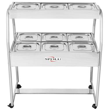 Imagem de Buffet Combinado SPL506CO 6 Quentes e 3 Frias com Termostato 2500W 220V Inox Spolu