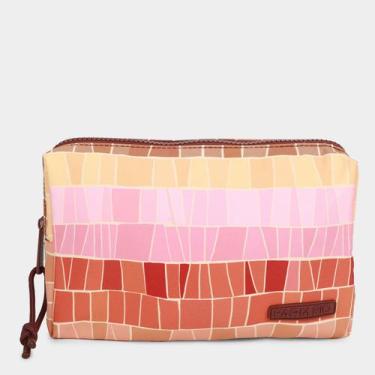 Imagem de Necessaire Farm Ora Bolas Feminina, Marrom, Rosa, Único