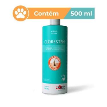 Imagem de Shampoo Cloresten Dermatologico para Cães e Gatos 500 ml - Dr Clean
