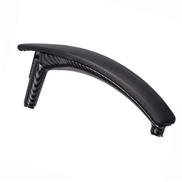 Imagem de Capa interior de couro para portas de passageiros Puxador para BMW X5 E70 2007-2013 X6 E71 E72 2008-2014 (Esquerda, Fibra de Carbono)