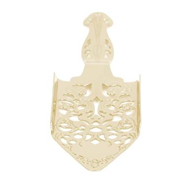 Imagem de Colher de filtro de absinto, colher de filtro de cubo de açúcar curvado oco para bar de festa bartending(Ouro)