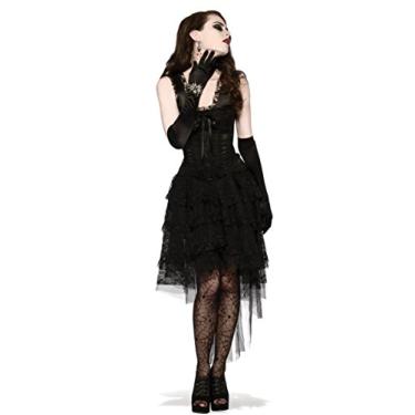 Imagem de Rubie's Costume Co. Vestido feminino de renda preto como noite, Conforme mostrado, Standard