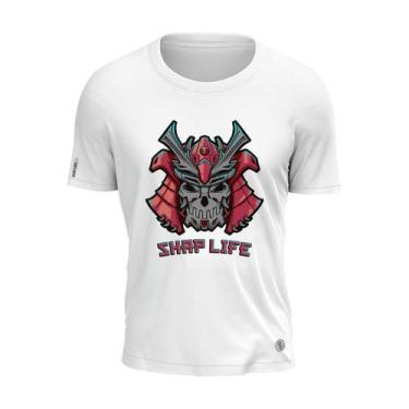 Imagem de Camiseta Samurai Caveira Skull Shap Life Bordô Algodão