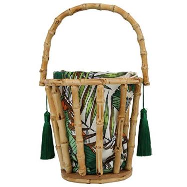 Imagem de Cosiki Shopping Spree bolsa moderna de bambu TassBam, durável para uso diário na praia (bolsa de bambu)