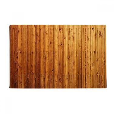 Imagem de DIYthinker Tapete de piso de madeira laranja, textura de papel de parede, tapete antiderrapante para porta de banheiro