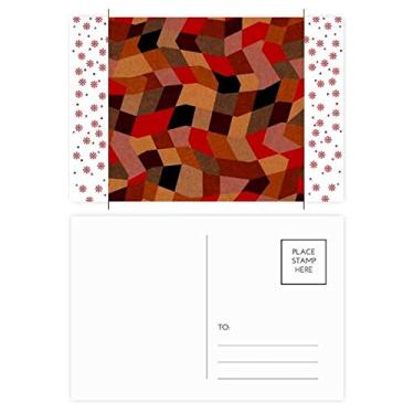 Imagem de Azulejo de polígono de diamante com padrões coloridos de Natal, Natal, celebração, cartão postal Blessing Mailing Card