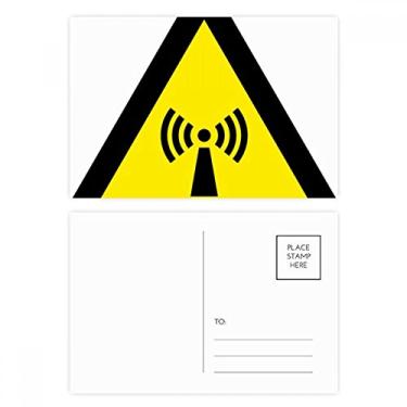 Imagem de Símbolo de aviso, amarelo, preto, radiação, triângulo, conjunto de cartões postais de aniversário, cartão de agradecimento