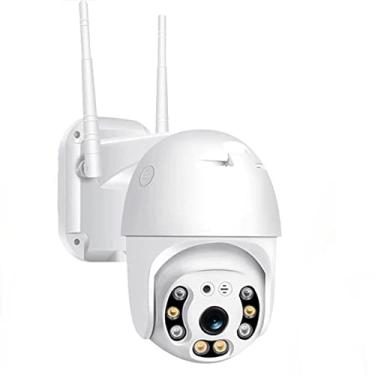Imagem de Câmera de segurança externa 4K 8MP Wifi IP Surveillance HD com rastreamento automático visão noturna em cores áudio de duas vias detecção de movimento para segurança residencial