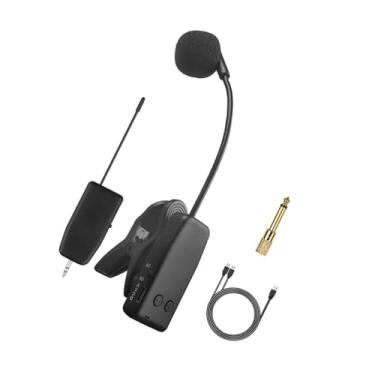 Imagem de Generic Instrumento microfone clipe no microfone instrumento musical alto-falante desempenho ao vivo para sax e trompete clipe microfone condensador, 3.5 mm