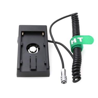 Imagem de HangTon BMPCC 4K 6K 6K Pro 12V Power para Sony NP-F970 Placa de montagem de bateria para Blackmagic Pocket Cinema Camera Cabo enrolado