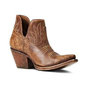 Imagem de Ariat Bota feminina avelã cano curto cano médio 5-7,6 cm - marrom, Marrom naturalmente envelhecido., 6 Big Kid