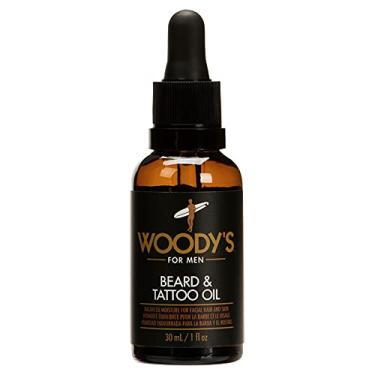 Imagem de Woody's Óleo de tatuagem e barba para homens – Óleo de barba masculino, hidratante facial e hidratante da pele, melhora o crescimento da barba e a vibração da tatuagem, 30 ml
