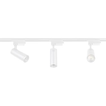 Imagem de Trilho Eletrificado com 3 Spots Led Up Blumenau 45W Bivolt Branco 6500K Luz Branca