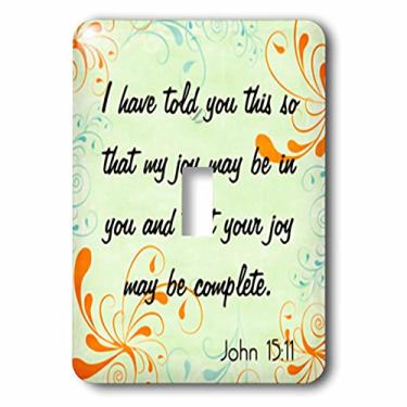 Imagem de 3dRose lsp_150071_1 Verso da Bíblia João 15-11 Redemoinho Gradiente Pastel Bíblia Cristão Inspirador Ditado Luz Capa para Interruptor