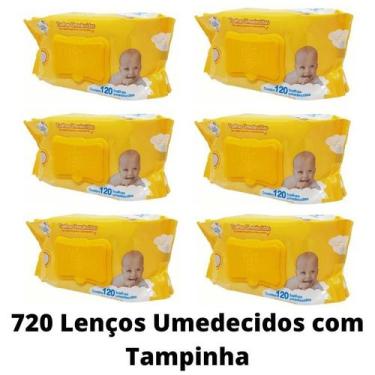 Imagem de Kit 720 Toalhas Umidecidos Upa Bebê Lenços 6 Pacotes Atacado - Upa Bêb
