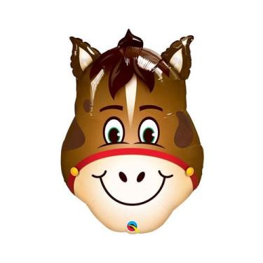 Imagem de Balão de Festa Microfoil 32" 82cm - Cavalo Engraçado Flutuação Máxima 