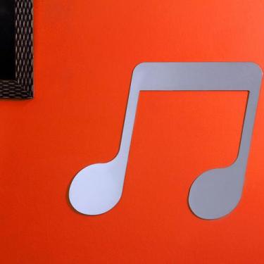 Imagem de Nota Musical - Colcheia - Quadro Parede - Inox Polido - Maxx Diamond