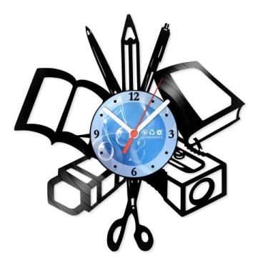 Imagem de Relógio De Parede Disco Vinil Escritório - Material - VEC-012 - Modern