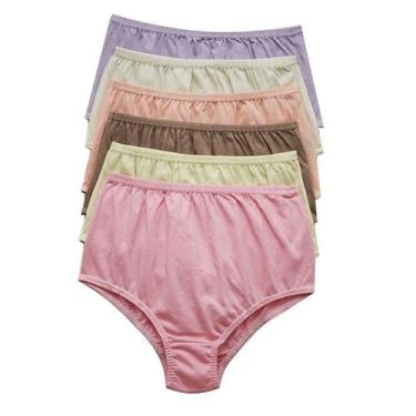 Imagem de Kit 6 Calçola Feminina Senhora Vovó Algodão Grande - Mozito, G