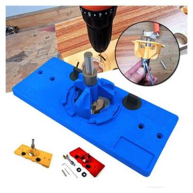 Imagem de Braçadeira de Dobradiça Oculta Perfurada - Cor Azul