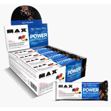 Imagem de Power Protein Bar (Caixa com 12 Unidades de 41g) - Max Titanium