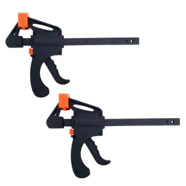 Imagem de Kit 2 Grampos Sargento De Aperto Rápido 6 Pol. Haste Grossa