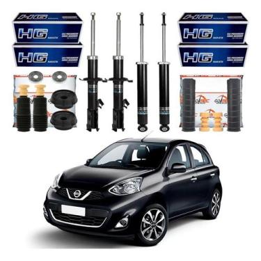 Imagem de Kit Amortecedor Dianteiro Traseiro March 1.0 1.6 2015 A 2020 - Nakata