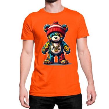Imagem de Camiseta Masculina Urso Make Style Ref10 Camisa Reforçada Malha Algodã