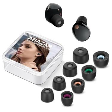Imagem de botzi Pontas De Espuma Viscoelástica Para Sony Wf-1000Xm5 Com Malha Protetora Contra Poeira, Fones Ouvido Sem Fio Substituição Antiderrapantes, Cabem No Estojo Carregamento, Cancelamento Ruído Perfe