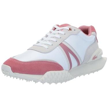 Imagem de Lacoste Tênis feminino L-Spin Deluxe, Branco/Rosa, 35