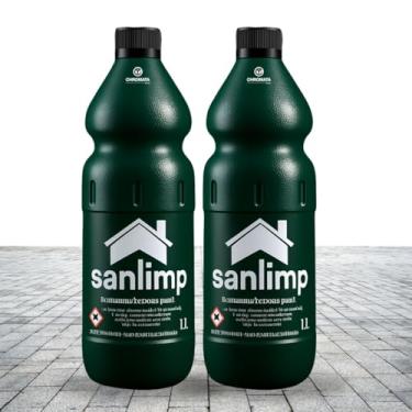 Imagem de Kit 2 Sanlimp Limpa Pedra e Pisos 1L Ácido Muriático Profissional para Limpeza Pós-Obra e Remoção de Resíduos Difíceis