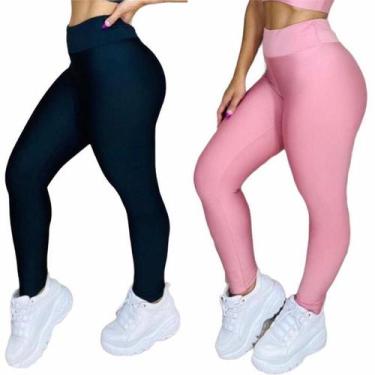 Imagem de 2 LEG SUPLEX LISA zero transparência - oem, Preto, Rosa, G 40-42