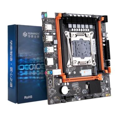 Imagem de Placa-mãe para jogos X99-4MF Mini ATX, suporta processadores LGA2011-3, 4 slots DDR4 Max 128GB, PCIe 3.0 x16, SATA 3.0 e USB3.0, NVME M.2 e NGFF SATA M.2