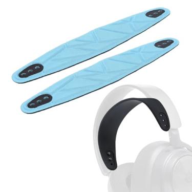 Imagem de Diyeeni 2pcs Fone de Ouvido Tampa para a Cabeça para Arctis Nova 7 7p 7x, Protetor de Almofada de Fábrica de Tecido de Substituição Também Se Encaixa para Arctis Nova 1 1p 1x 3 5 (Azul)
