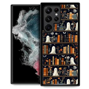 Imagem de TAMEFOX Compatível com Samsung Galaxy S24 Ultra, Halloween Grimoire Ghost Slim Soft à prova de choque TPU capa protetora para Samsung Galaxy S24 Ultra