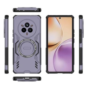 Imagem de Elubugod Capa compatível com Realme 14 Pro 5G, compatível com MagSafe, compatível com Realme 14 Pro 5G RMX5056 Dissipação Cool Anti-queda capas de celular roxas