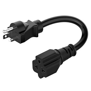 Imagem de ADCAUDX Cabo De Extensão Nema 6-20P 1 Pé E 20 Amperes, 12 Awg, Potência Alta Resistência, Pé, Para 5-15R, 5-20R, 6-15R, 6-20R, Adaptador T-Blade, Plugue A 250 V